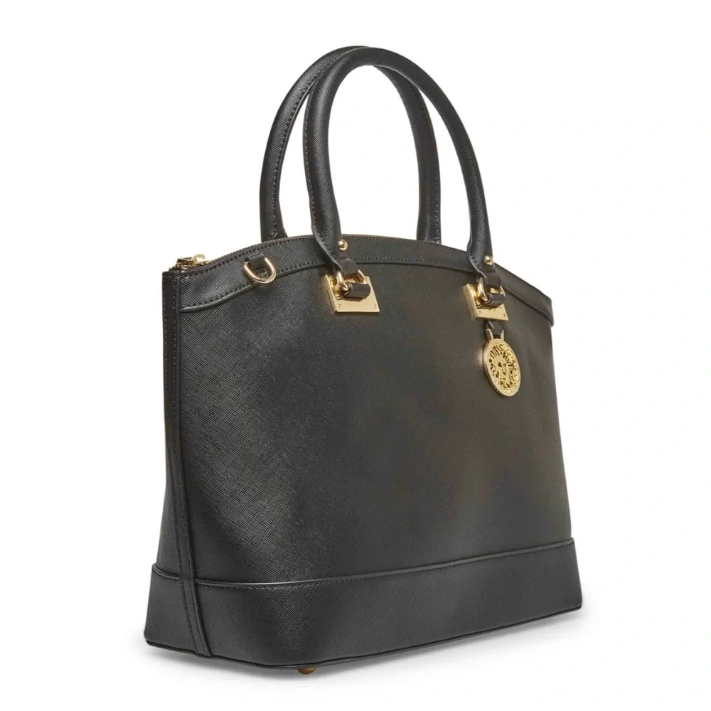 Anne Klein New Recruits Dome Black Satchel Shoulder Bag